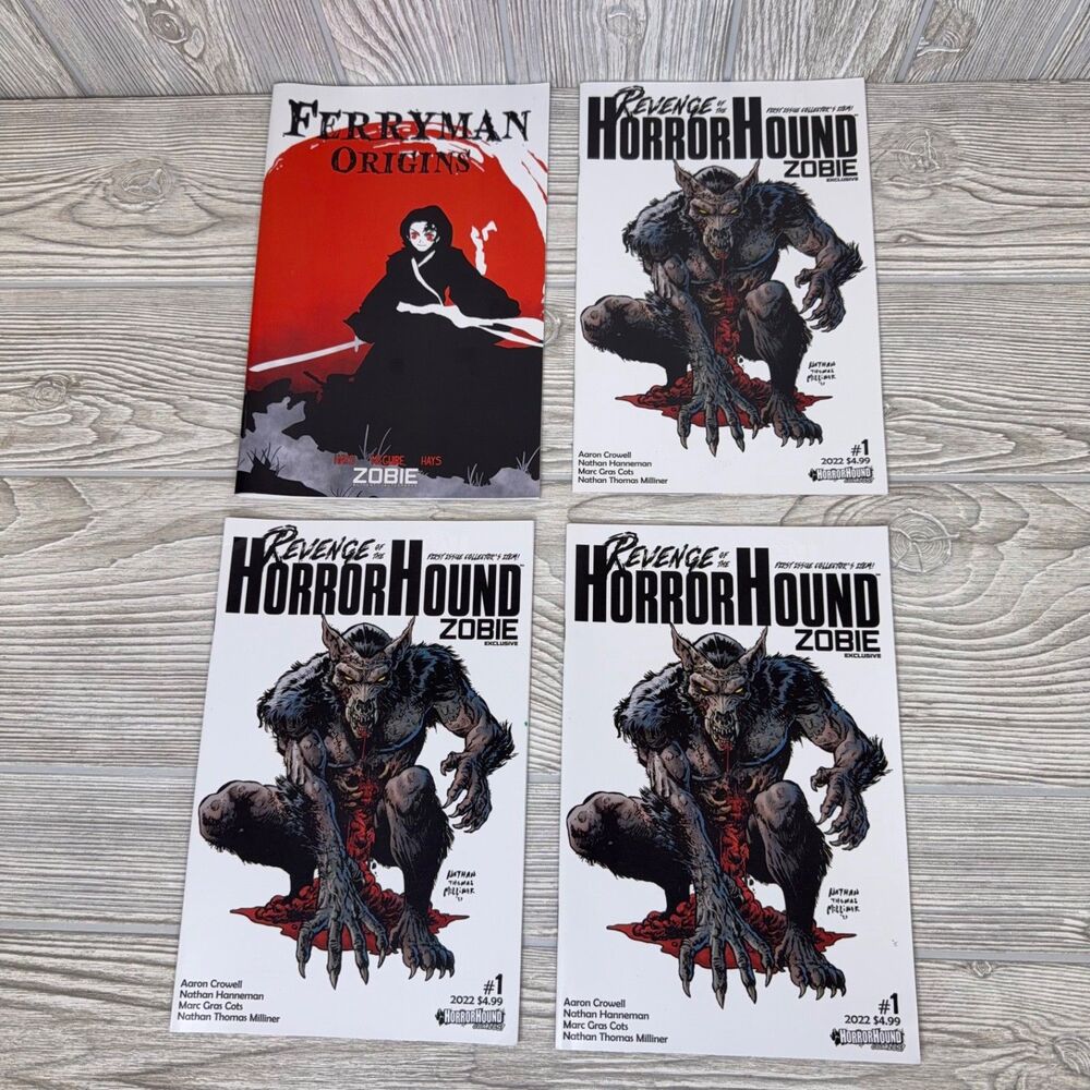 Ferryman Origins + 3x Revenge of the Horror Hound Comic Books Zobie Horror